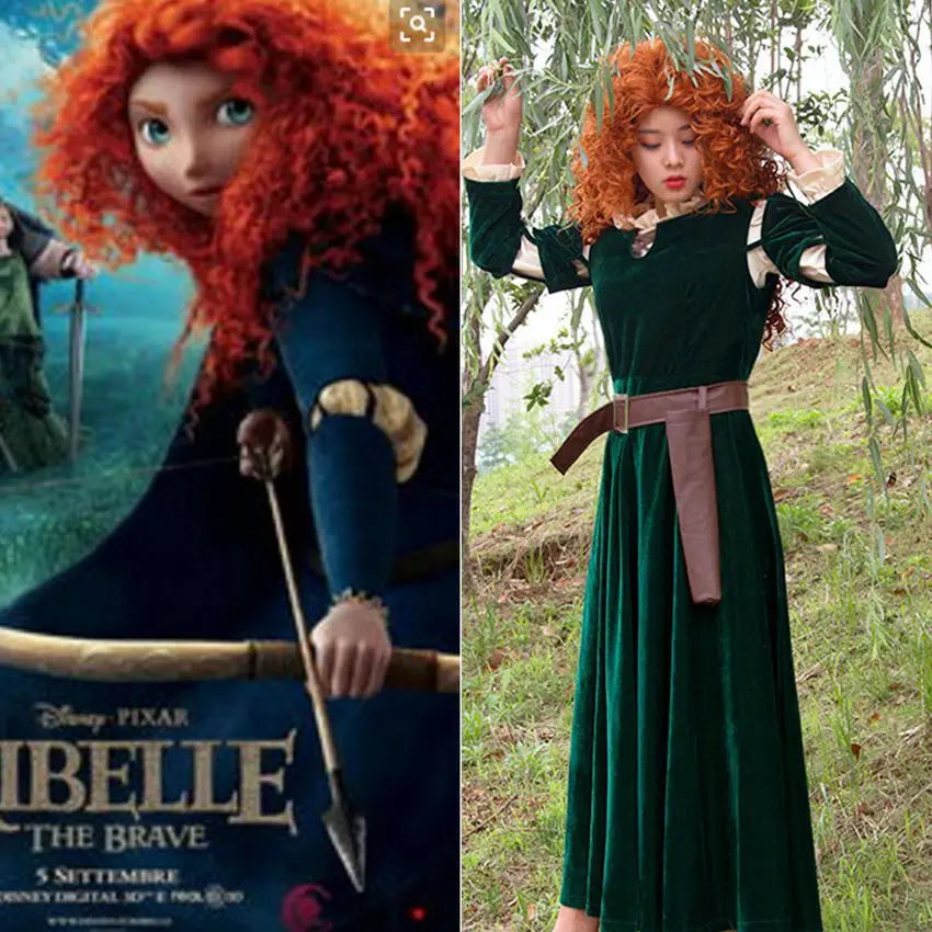 Brave Princess Merida Book Week Halloween Costumes for Adults Women