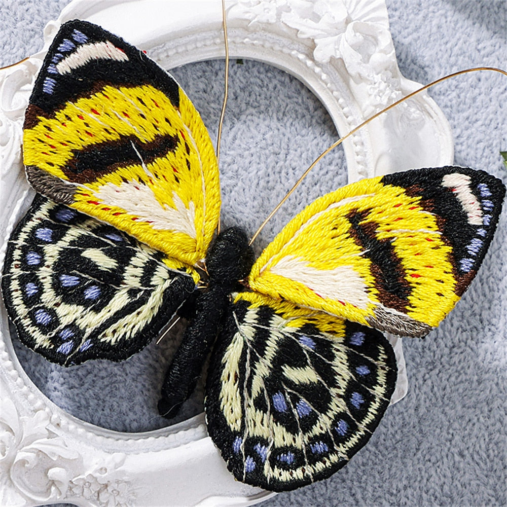 Beginner Butterfly Embroidery Kits With Hoop DIY Brooch Embroidery Kit