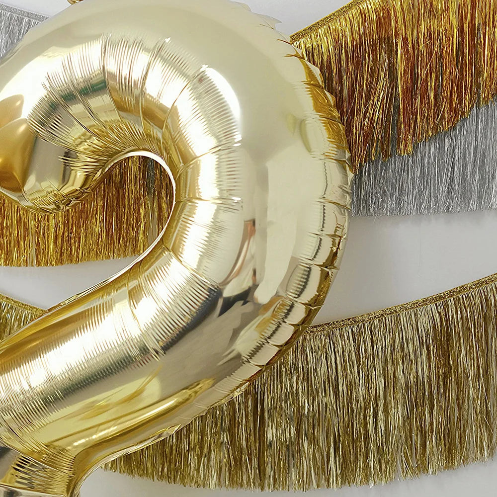 1.5m Gorgeous Fringe Tassel Banner Party Foil Garlands Wall Ceiling Decoration