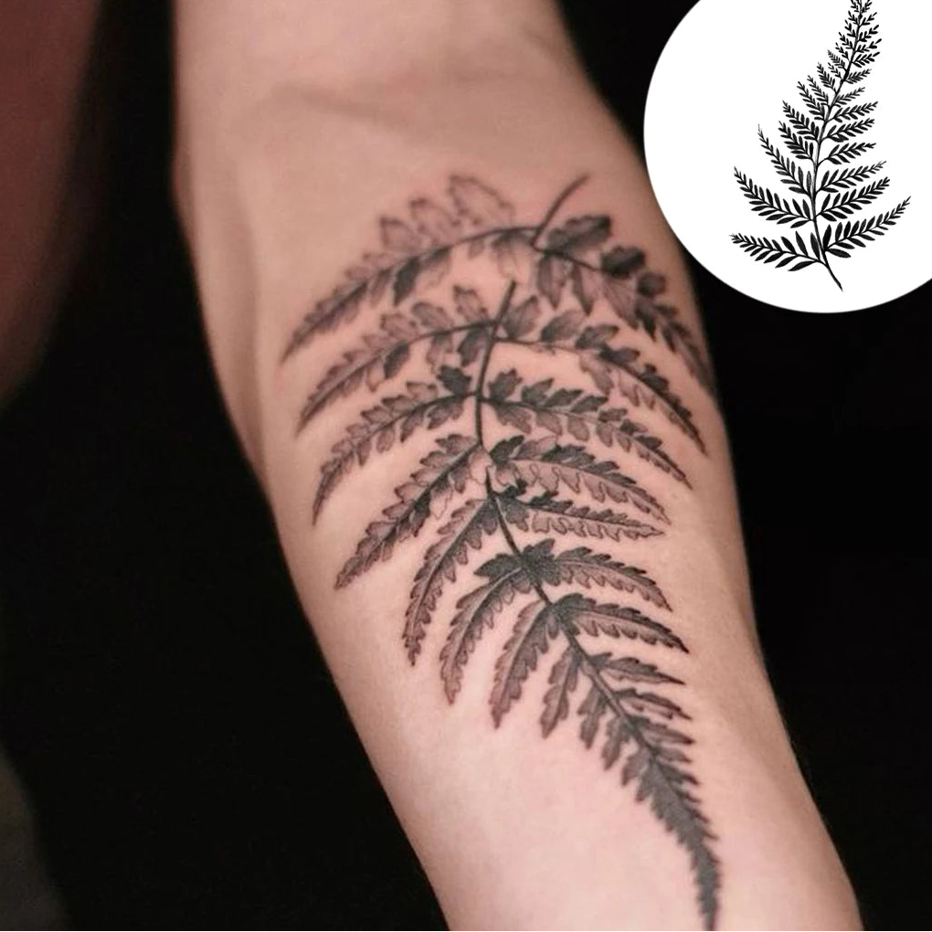 Large Leaves Temporary Tattoo