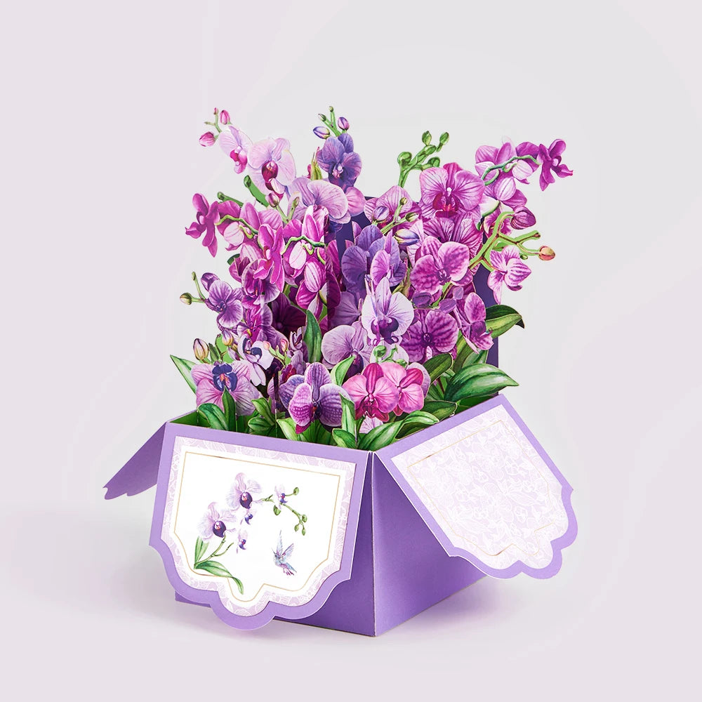 Paper Flower Greeting Card With Envelope 3D Pop-up Box