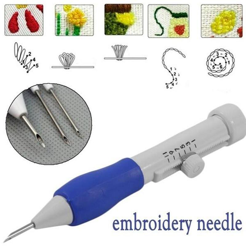 Embroidery Punch Needle Kit Stitching Tool Set Embroidery Needle Pen Tool for DIY Craft