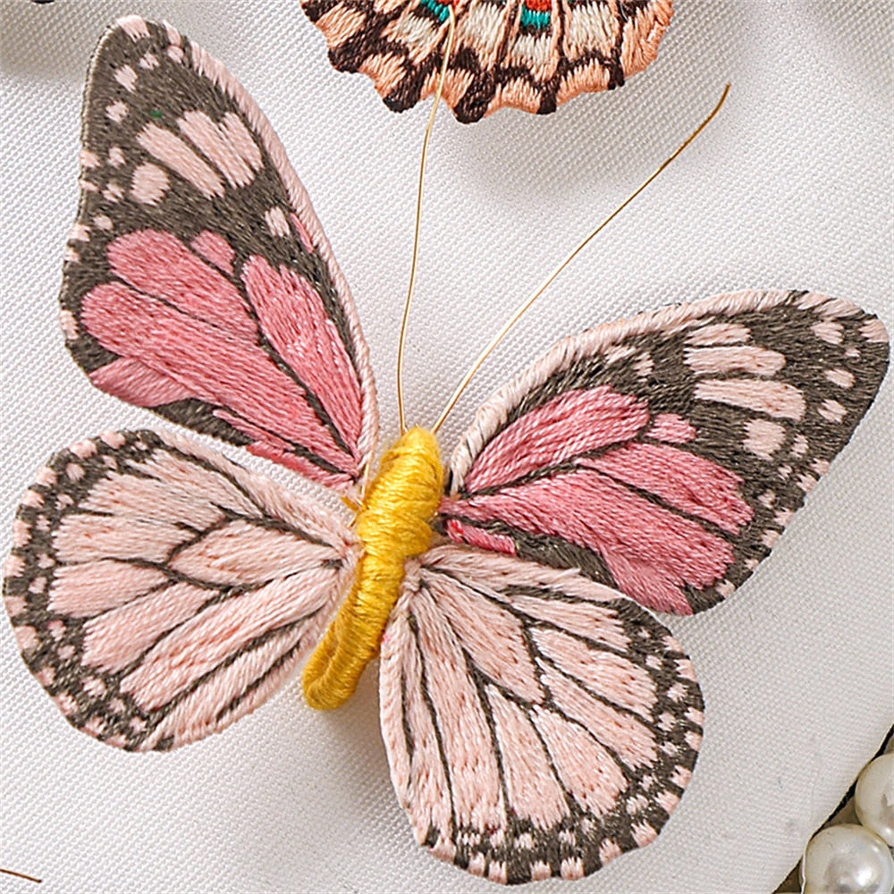 Beginner Butterfly Embroidery Kits With Hoop DIY Brooch Embroidery Kit