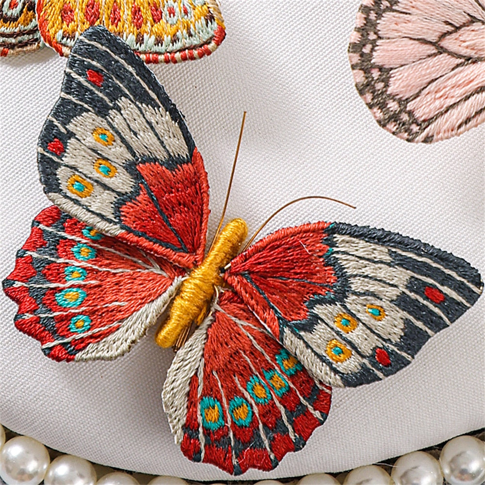Beginner Butterfly Embroidery Kits With Hoop DIY Brooch Embroidery Kit