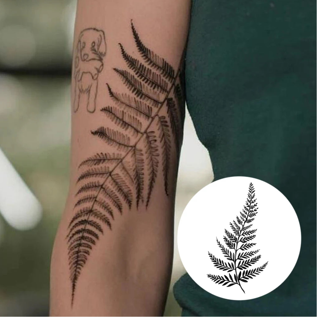 Large Leaves Temporary Tattoo