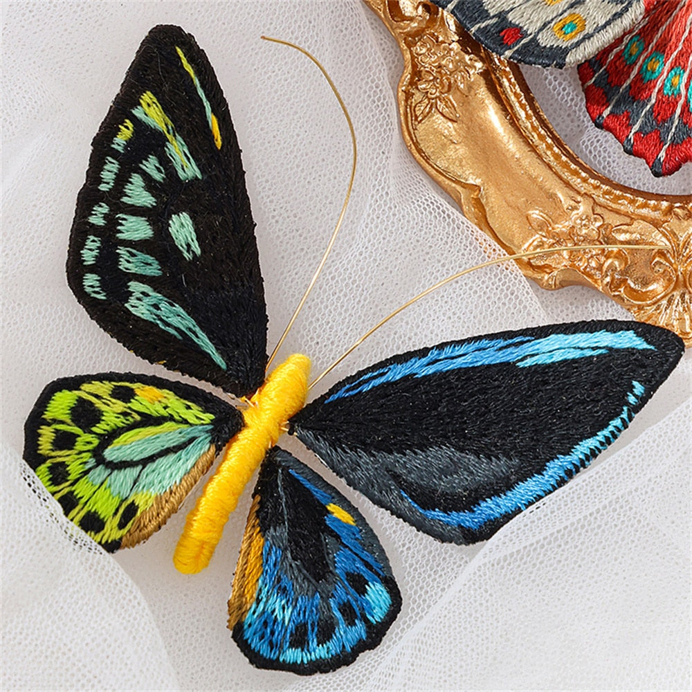 Beginner Butterfly Embroidery Kits With Hoop DIY Brooch Embroidery Kit
