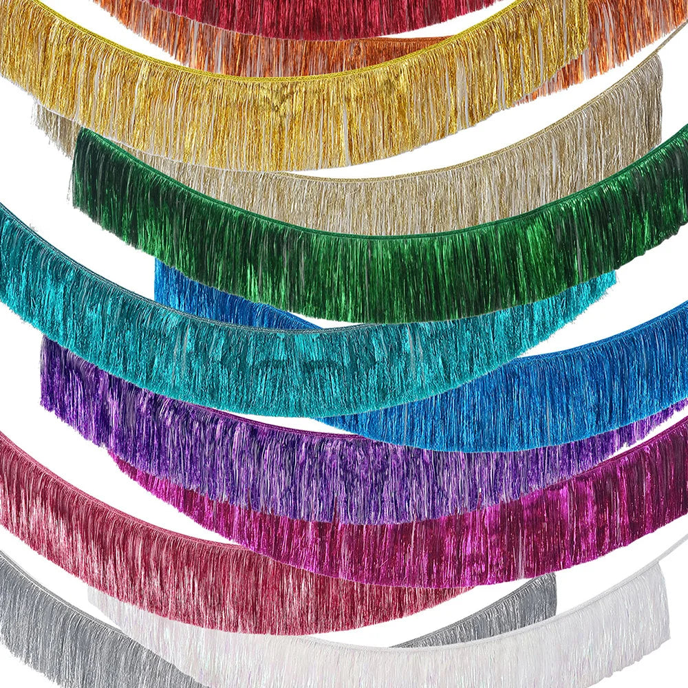 1.5m Gorgeous Fringe Tassel Banner Party Foil Garlands Wall Ceiling Decoration