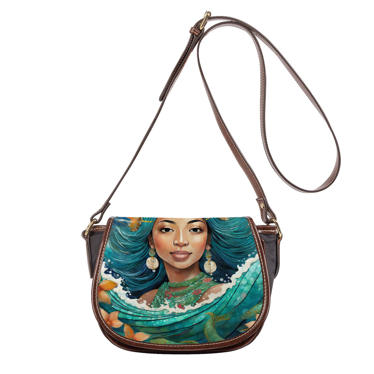 Teal Depths Mermaid Saddle Bag