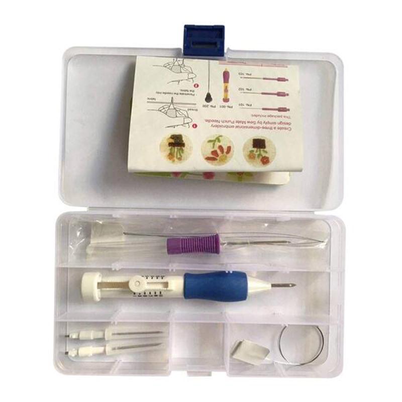 Embroidery Punch Needle Kit Stitching Tool Set Embroidery Needle Pen Tool for DIY Craft