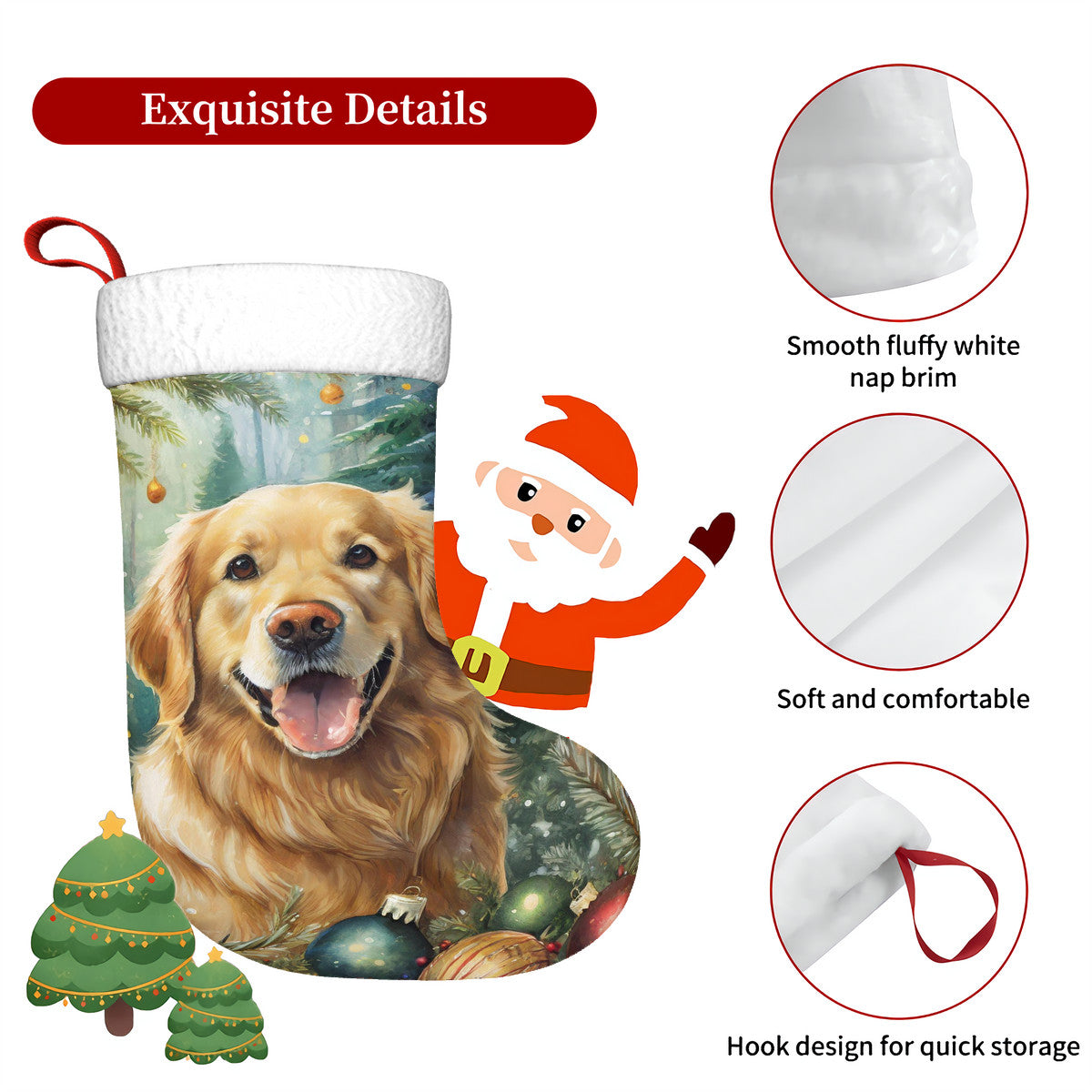 Golden Retriever Christmas Stockings