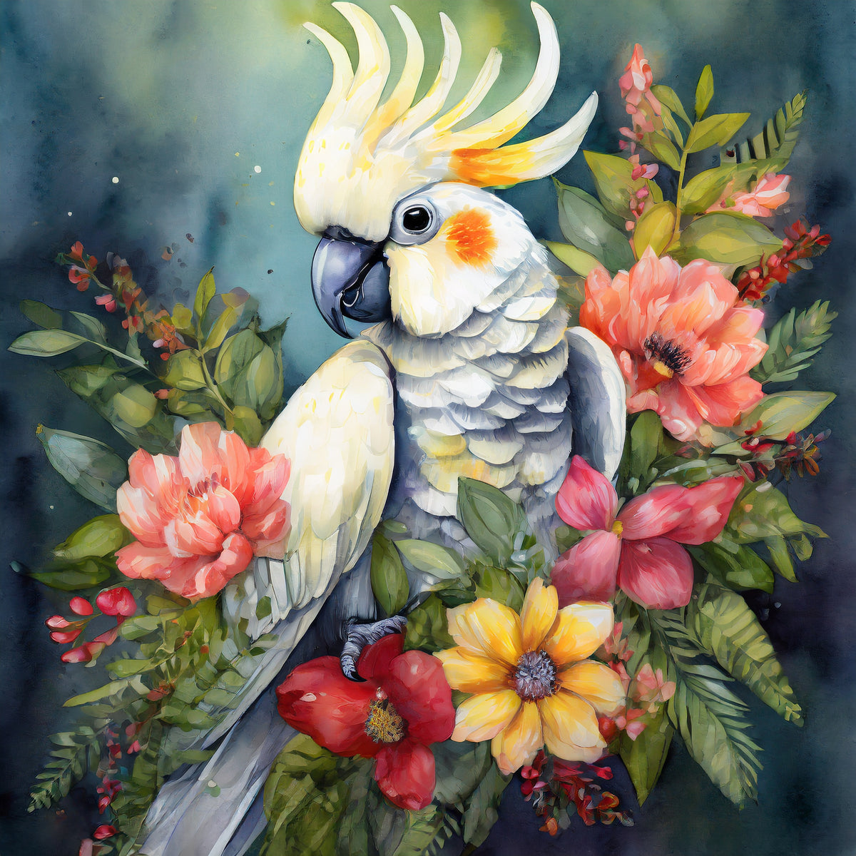 Garden Cockatoo Cushion Cover