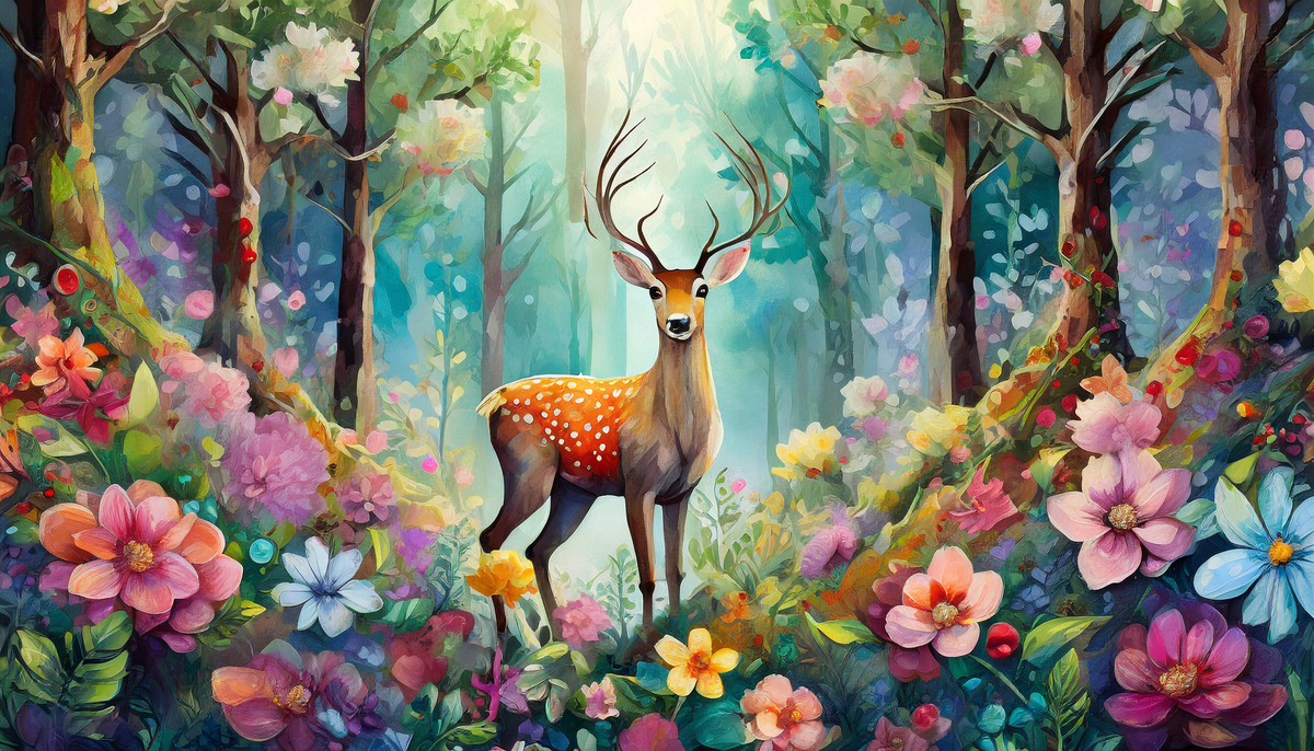 Woodland Deer Enamel Mug