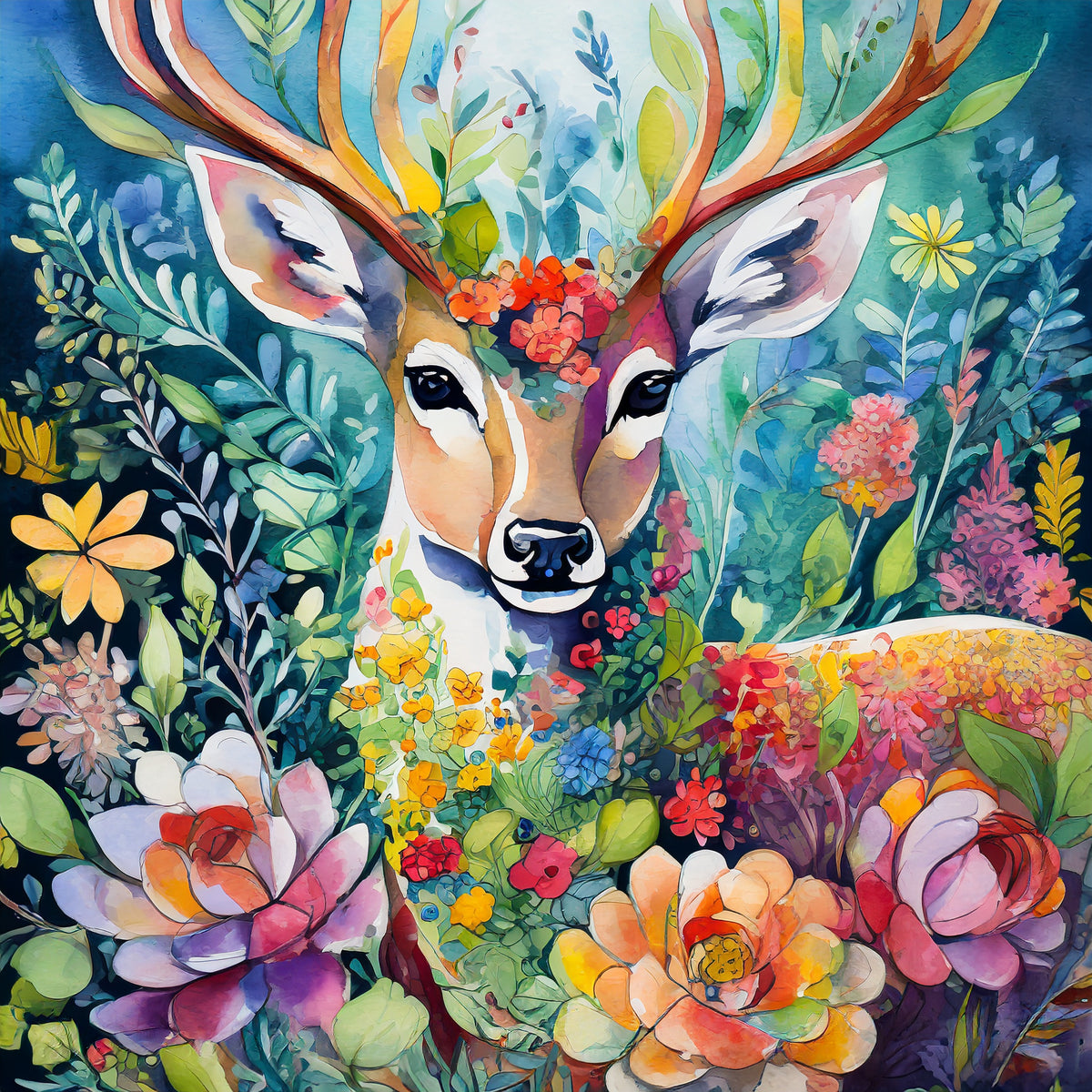 Woodland Deer Cushion Cover