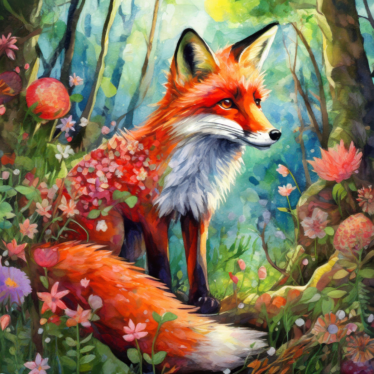 Woodland Fox Cushion Cover