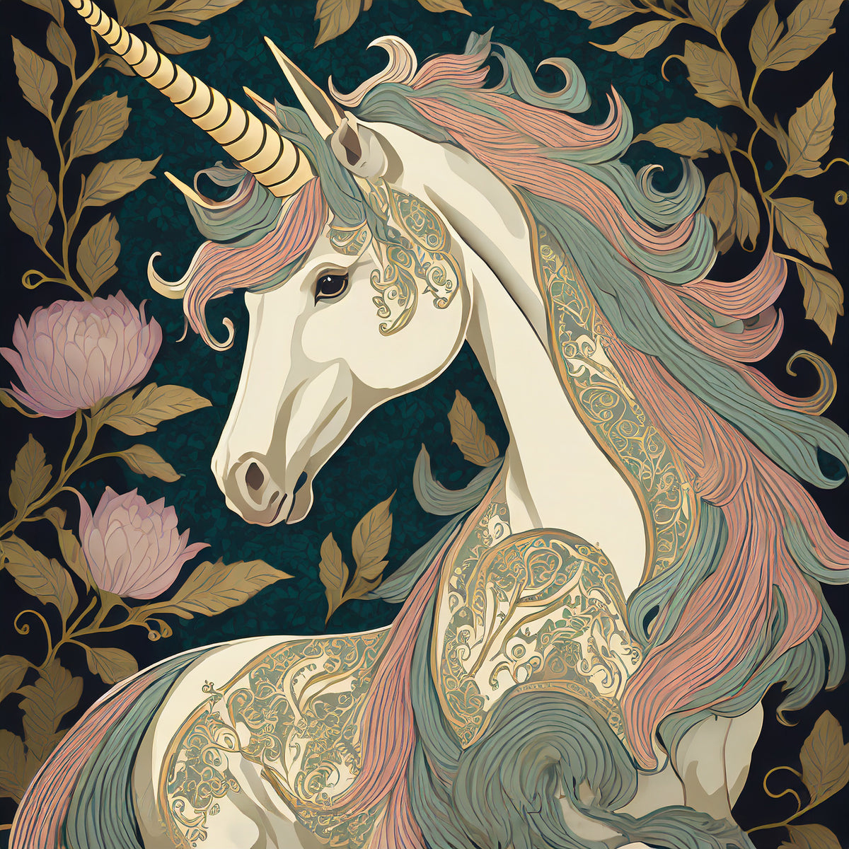 Morris' Unicorn Cushion Cover