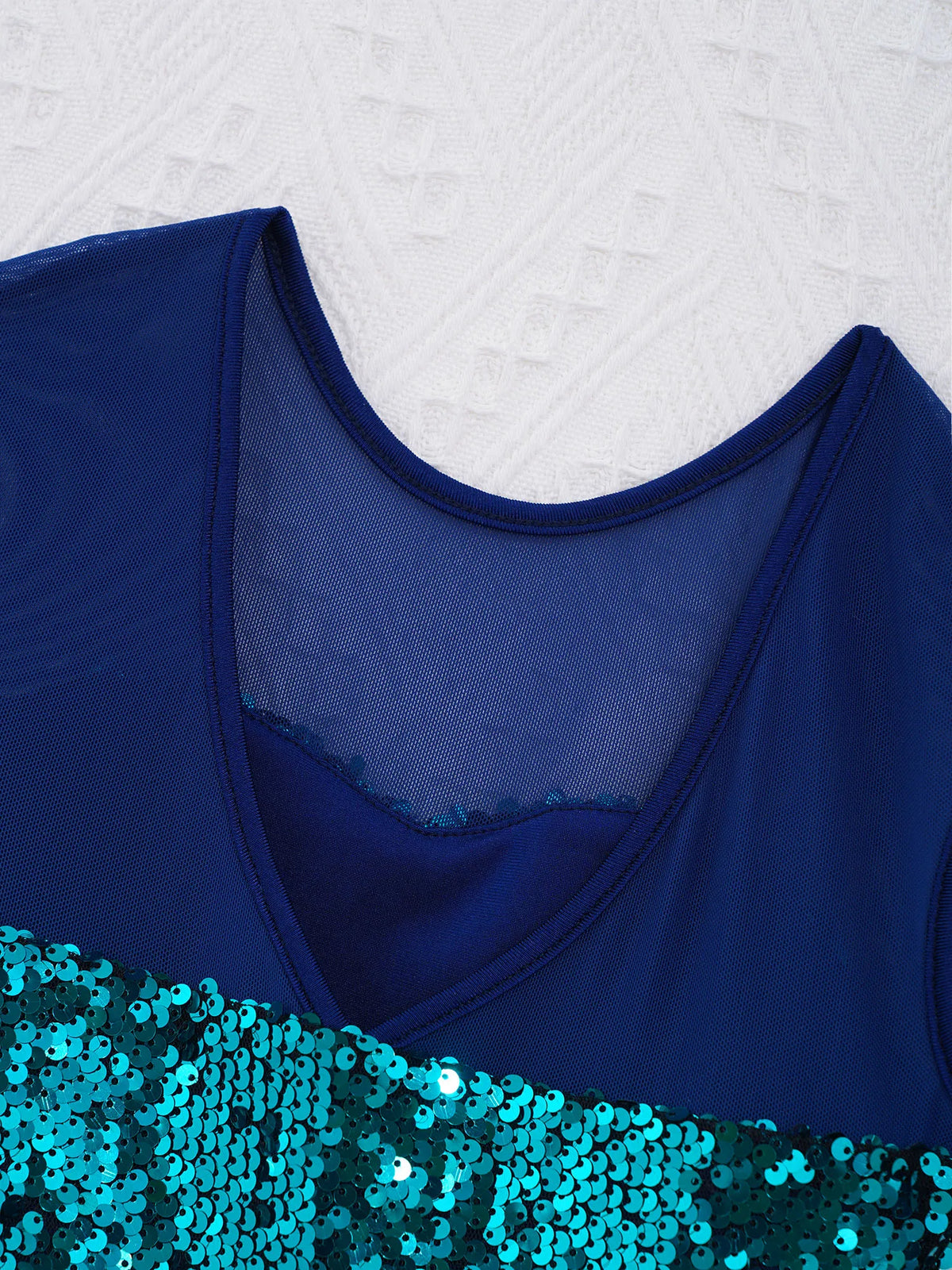 Girls Ballet Gymnastics Figure Ice Skating Sequin Leotard Tutu Dress Performance Dancewear