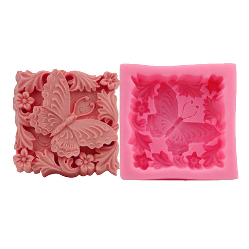 Butterfly Square Silicone Soap Food Candle Resin Craft Mould
