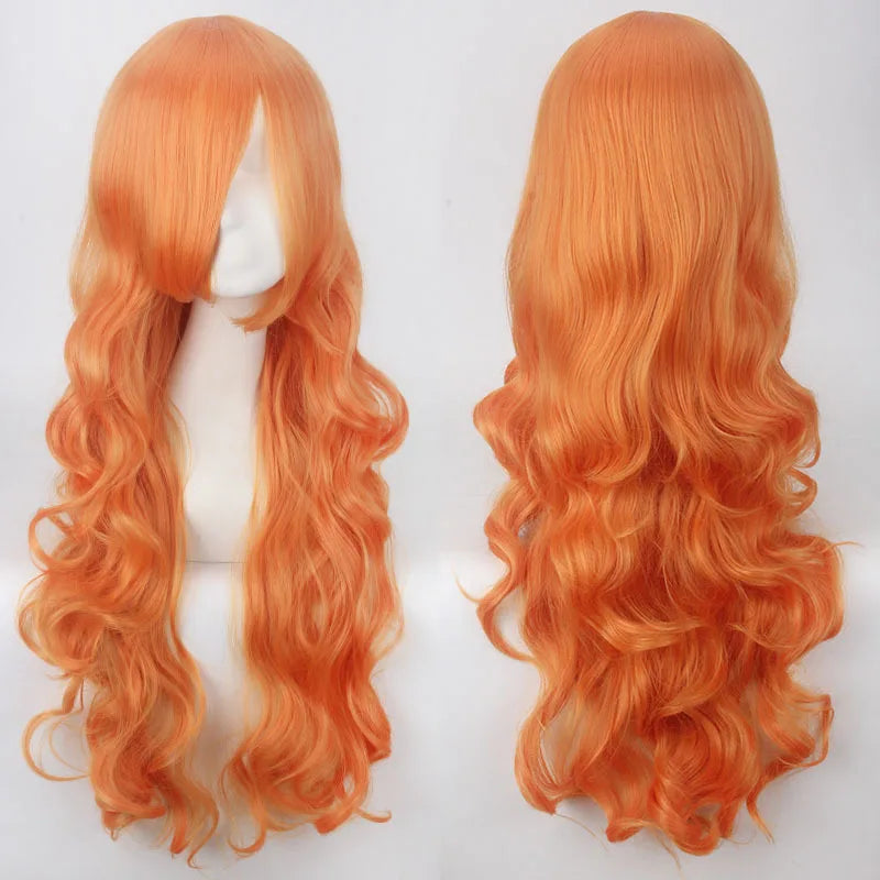 Extra Long Wavy or Straight Wigs with Full Bangs Heat Resistant