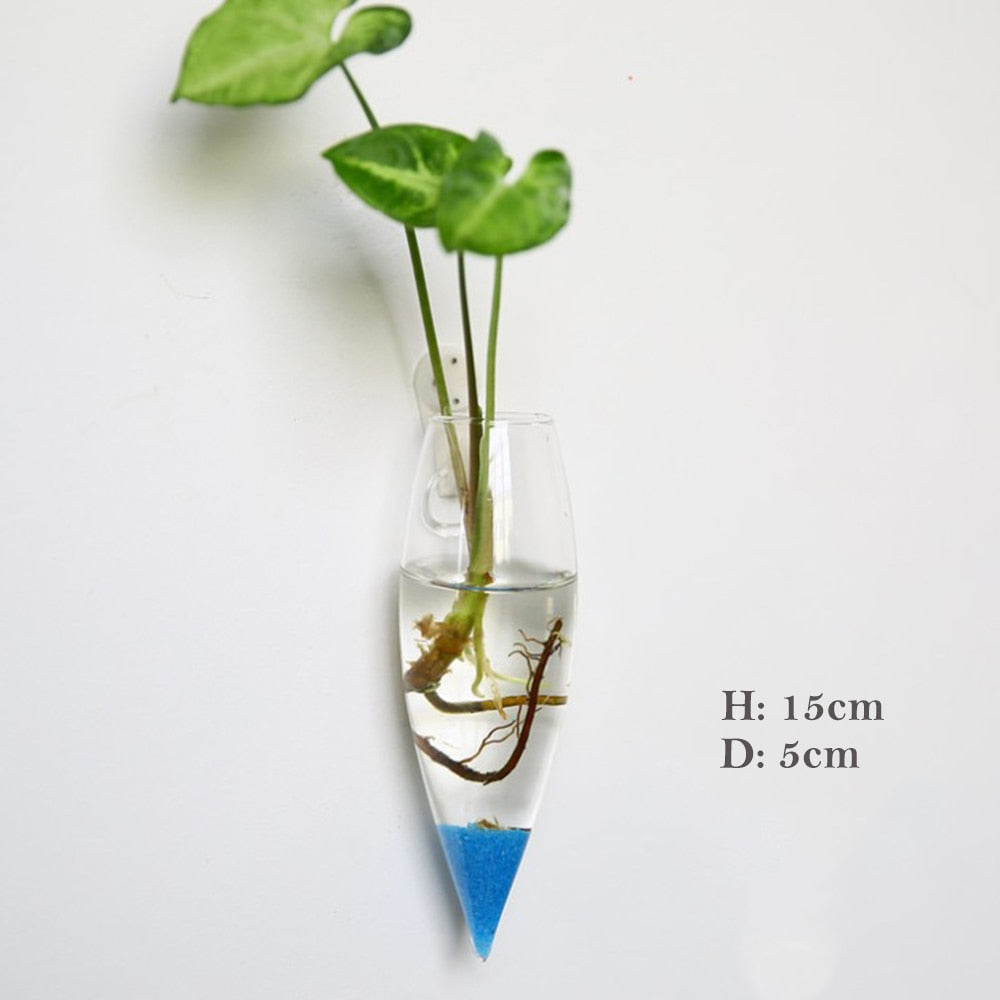 Glass Water Plant Wall Vases