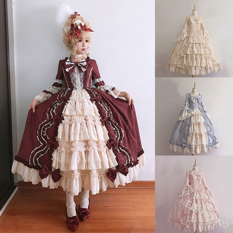 Rococo Queen Halloween Carnival Palace Cosplay Book Week Costume