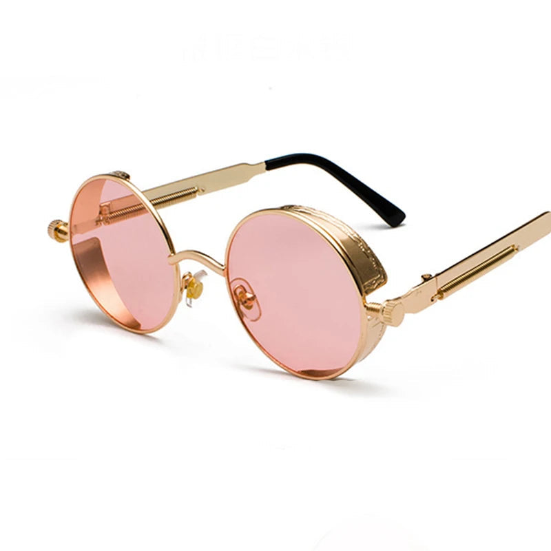 Leon's Round Polarised Sunglasses Steampunk UV400