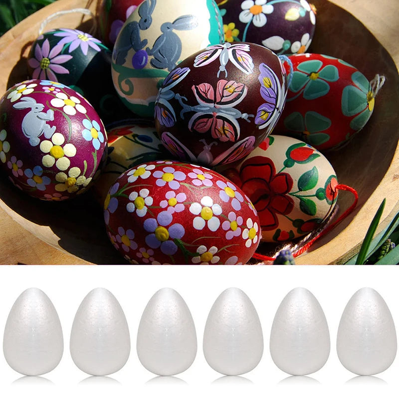 10Pcs 3/4/5/6/7cm DIY Styrofoam Easter Egg Foam Crafts DIY