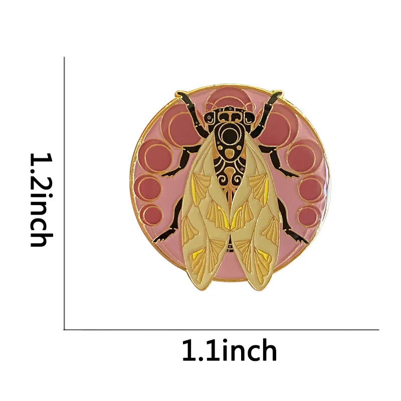 Art Nouveau Cicada Enamel