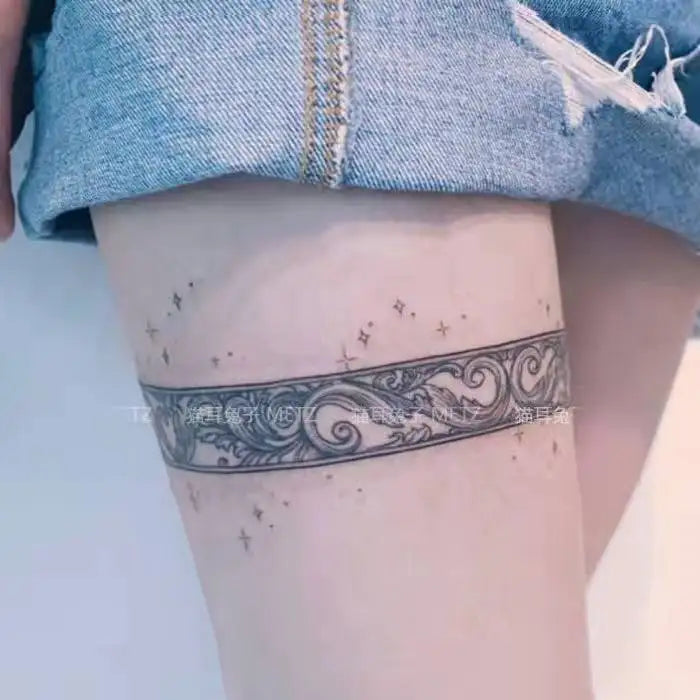 Dark Bow Temporary Tattoos Body Art