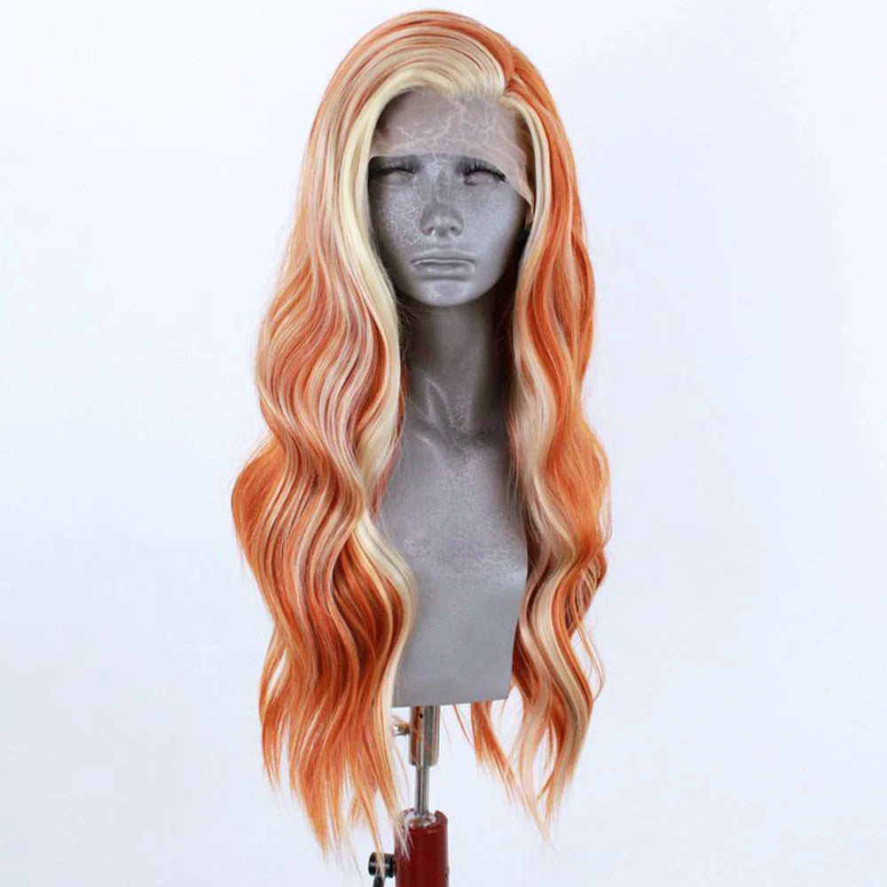 Long Soft Waves Wigs Side Part Soft Lace Front Wig Heat Resistant Fibre