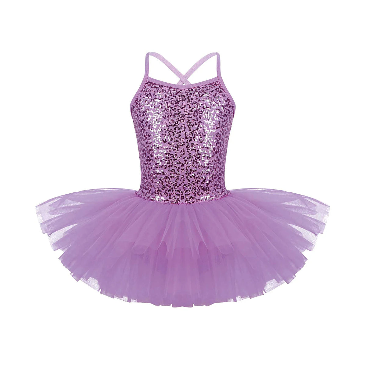 Girls Shiny Sequins Tutu Ballet Dance Dress Leotard Skate Wear Ballerina Fairy Party Costume