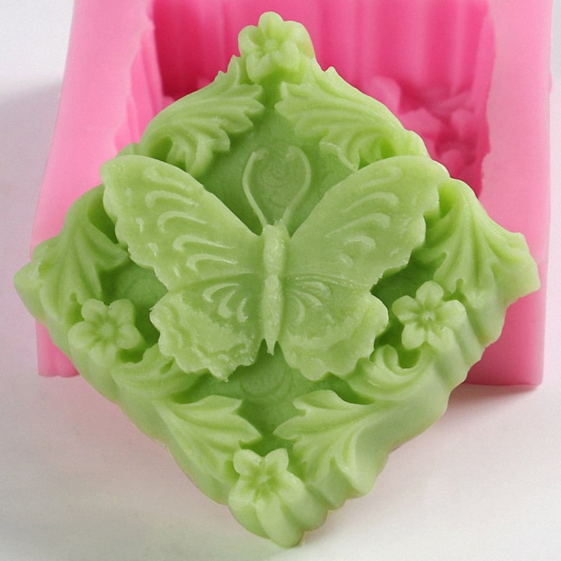 Butterfly Square Silicone Soap Food Candle Resin Craft Mould