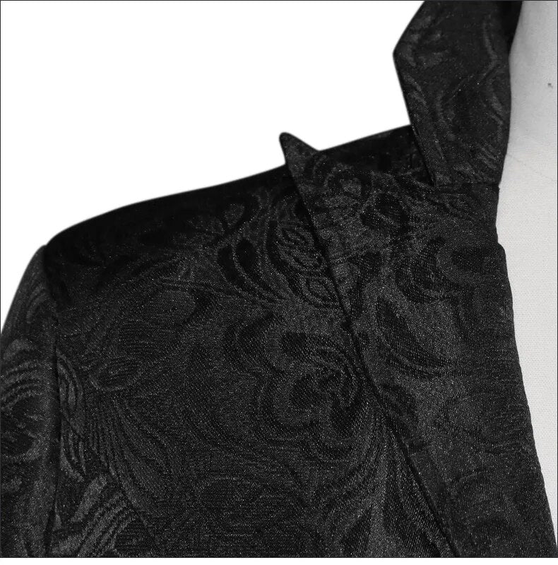 Mens Steampunk Victorian Gothic Jacquard Tailcoat Jacket Stage Performance Costumes