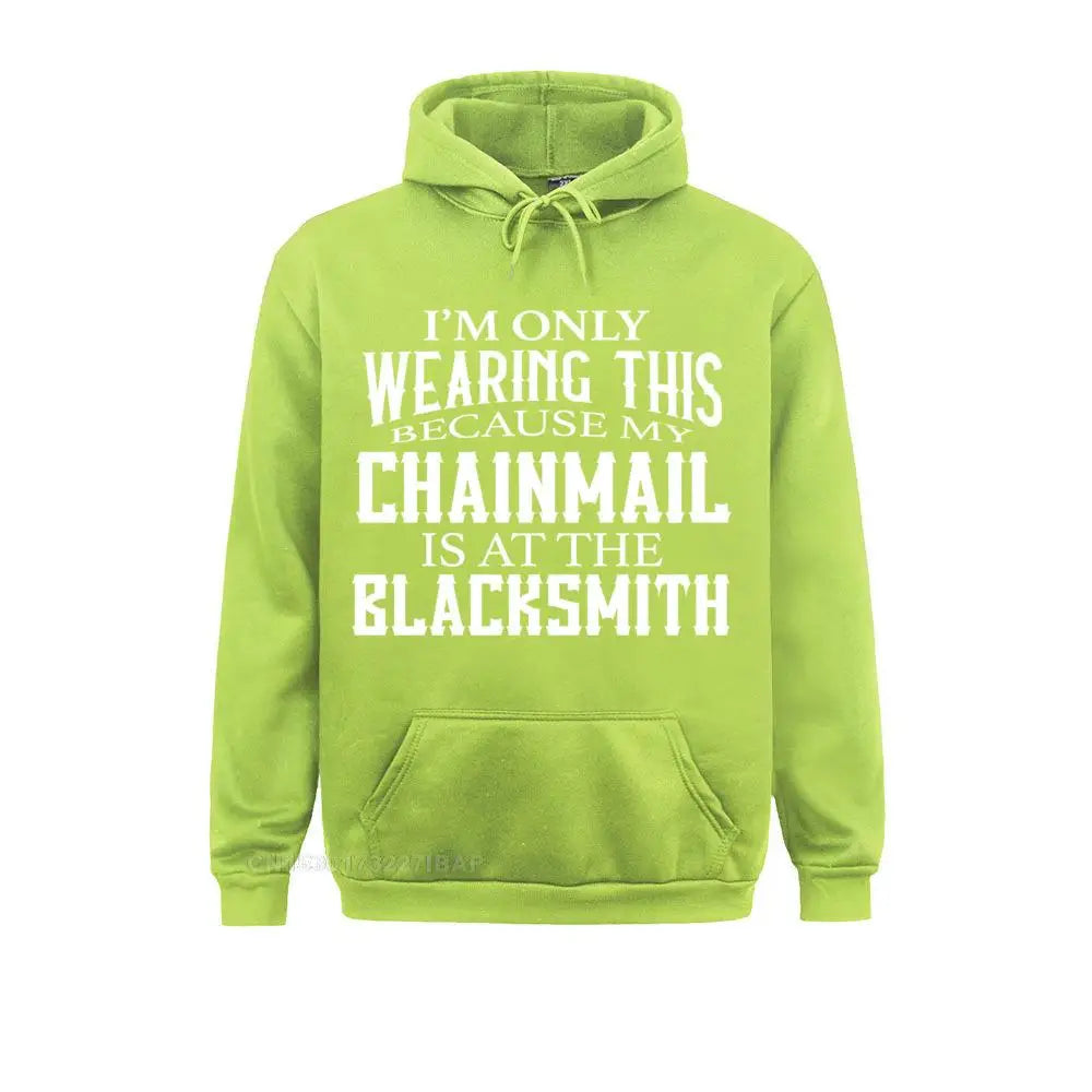 Chainmail is at the Blacksmith Ren Fair Men's Hoodie Sweatshirts