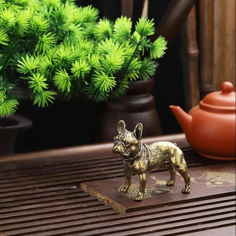 Copper Bulldog Figurine Tea Pets
