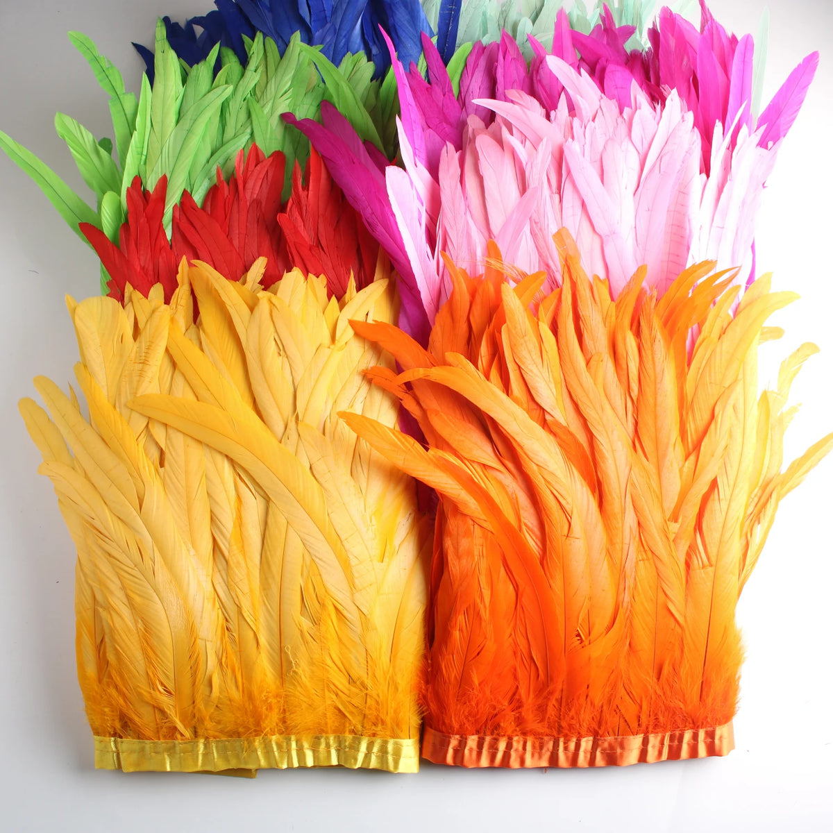 Super Wide Super Long Rooster Tail Feather Trim DIY Crafts Costumes Plumes
