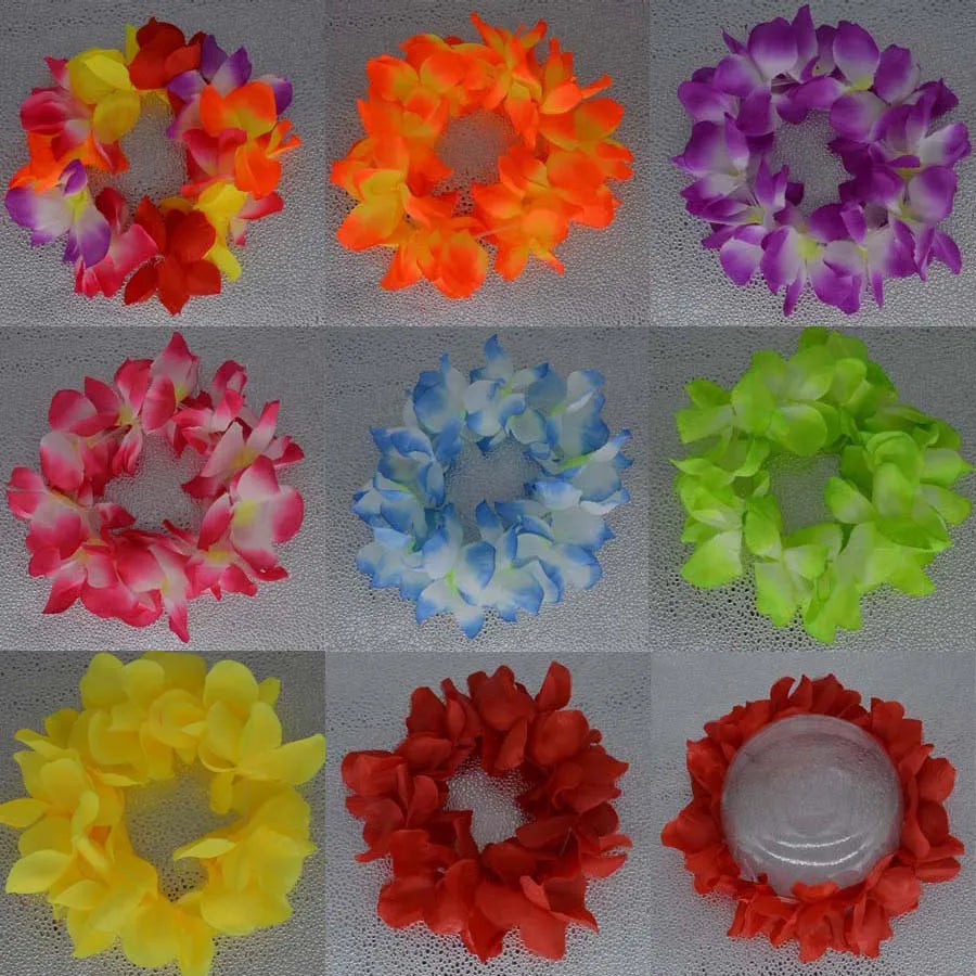 LED Light Up Hawaiian Lei Flower Crown Wreath