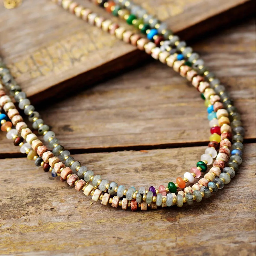 Earthly Natural Stones Beaded Necklace