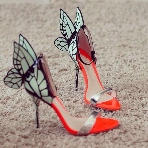 Flitter Feet Butterfly High Heels Party Shoes