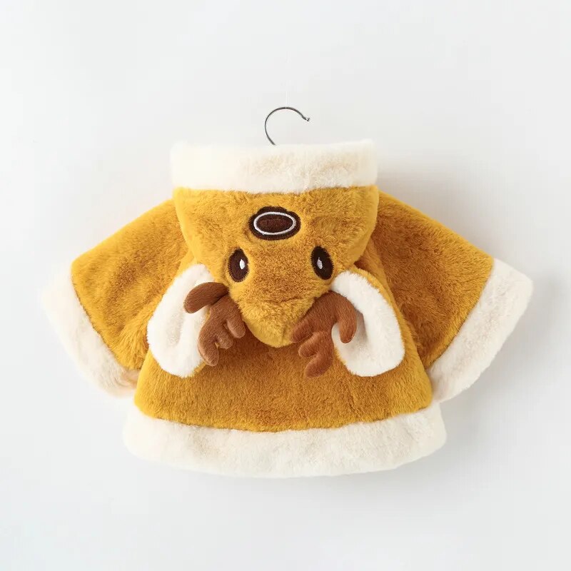 Christmas Deer Plush Baby Jacket