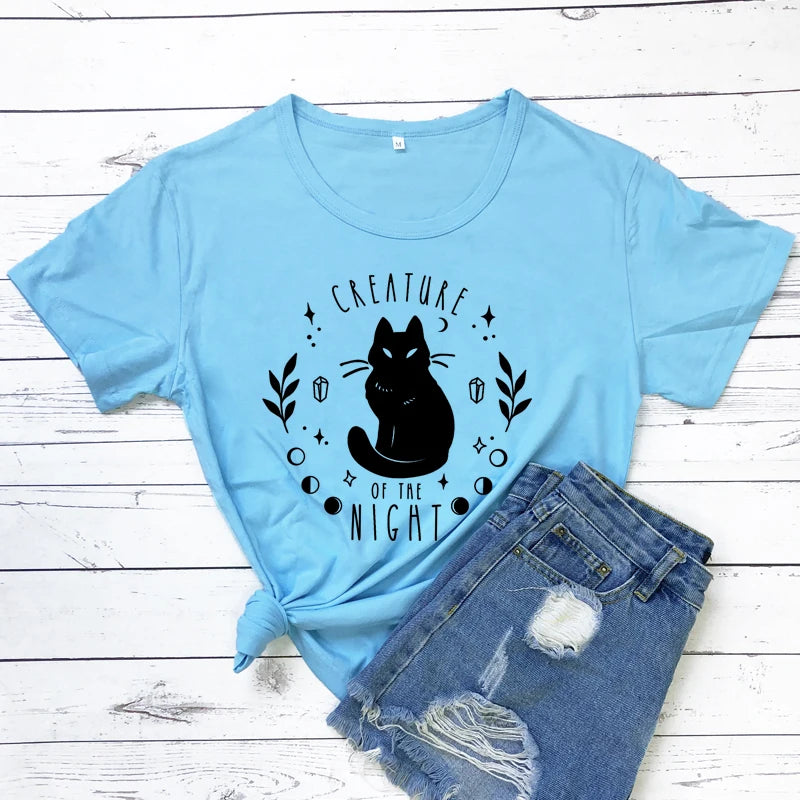 Creature Of The Night Black Cat T-shirt