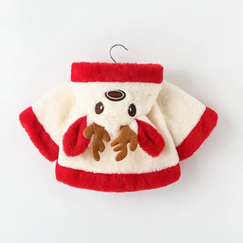 Christmas Deer Plush Baby Jacket