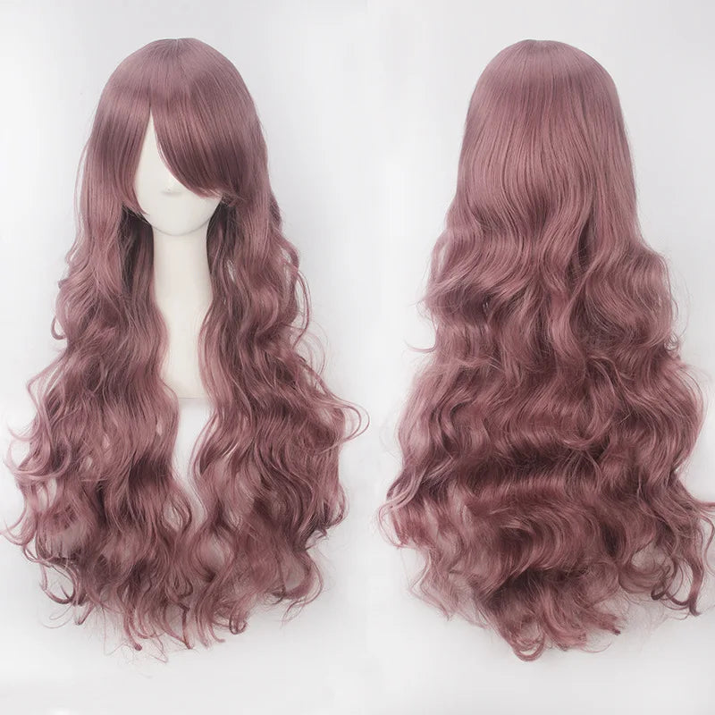 Extra Long Wavy or Straight Wigs with Full Bangs Heat Resistant