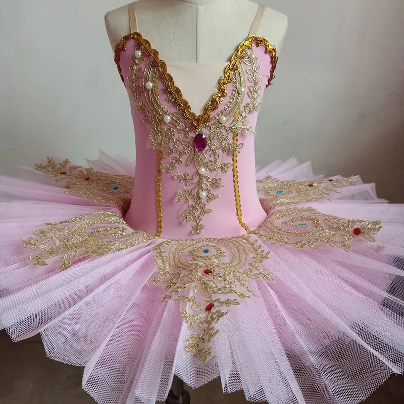 Royal Gold Swan Lake Professional Pancake Ballet Tutu Dress Ballet