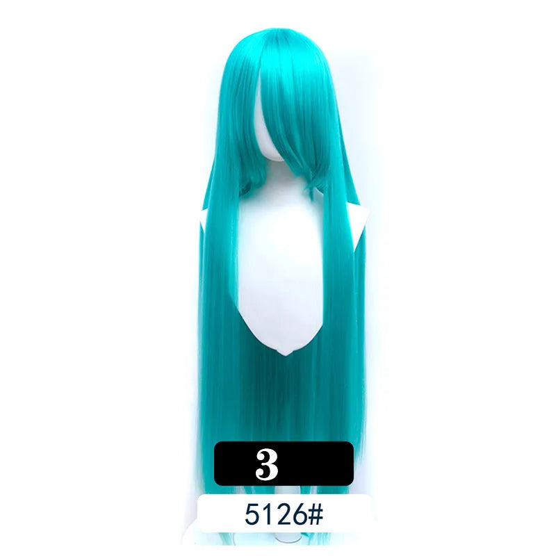 Extra Long Wavy or Straight Wigs with Full Bangs Heat Resistant