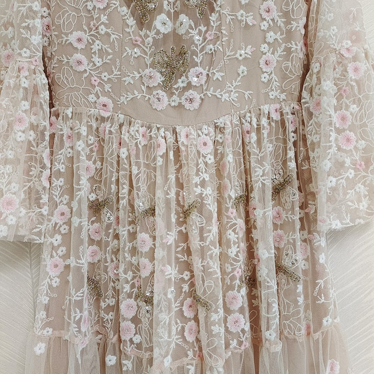 Amelia's Beaded Sequinned Embroidered Spring Season Dress
