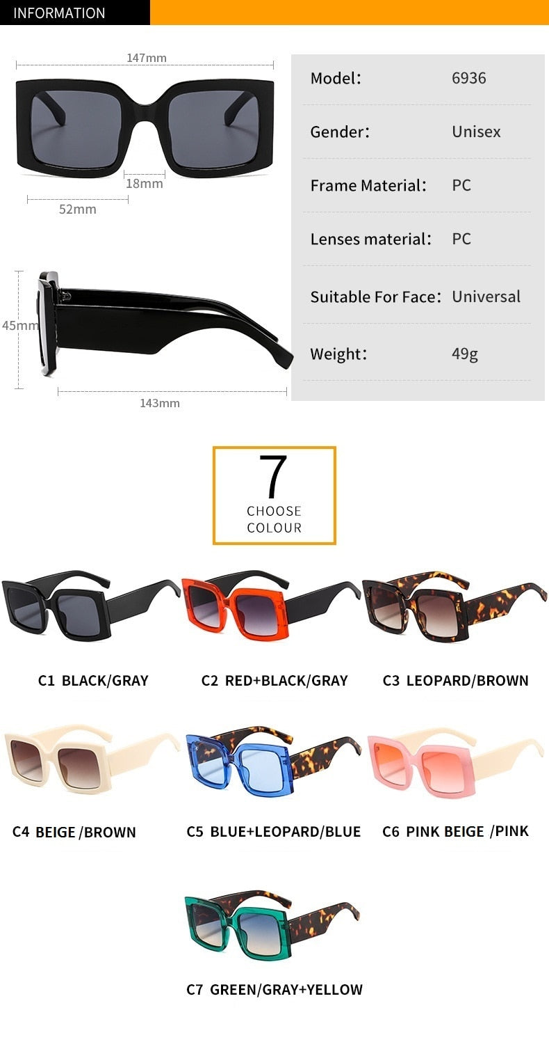Chunky Monkey Square Sunglasses
