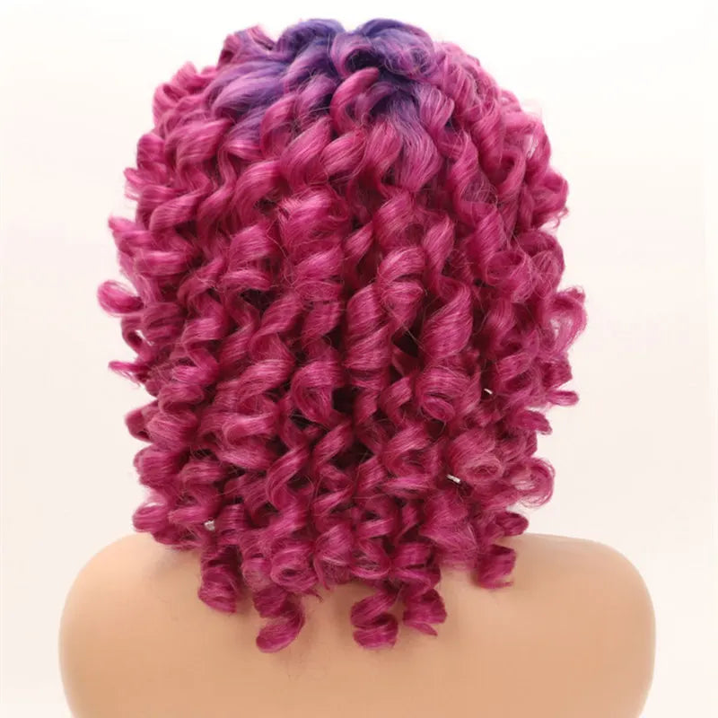 Ringlet Wigs Orange Pink Blonde Cosplay Wigs