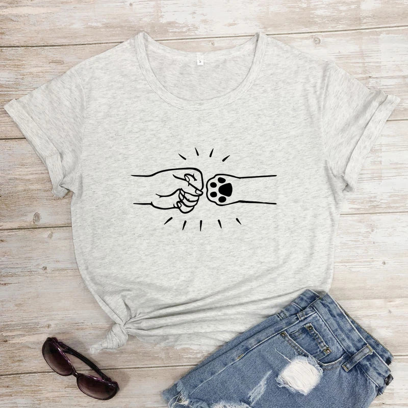 Fist Bump T-shirt Dogs Are The Best Friends