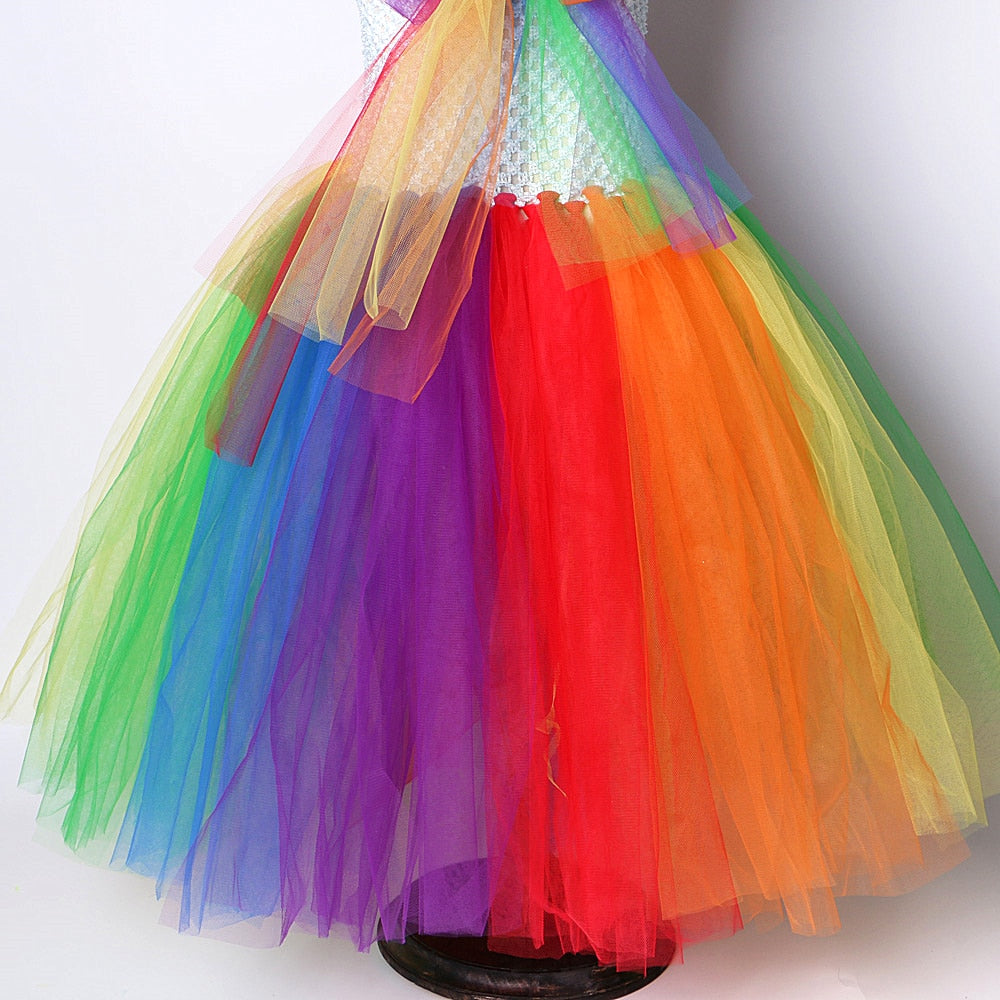 Little Girl Rainbow Pony Tutu Dress
