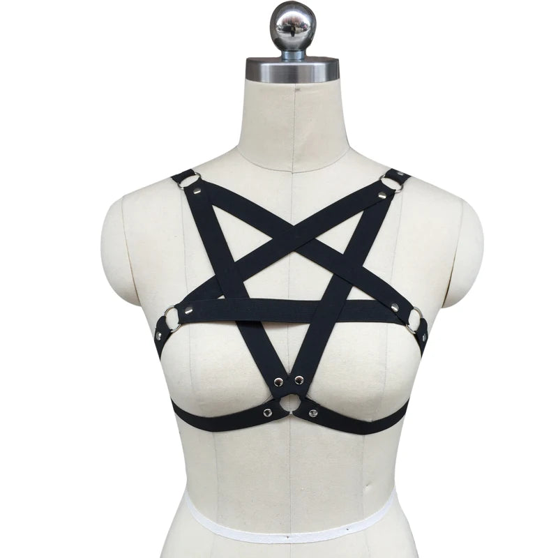 Pentagram Punk Harness Cage Body Harness